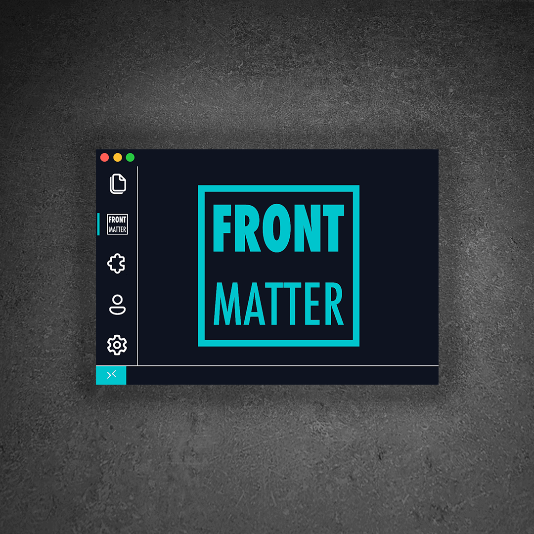 Front Matter Teal sticker