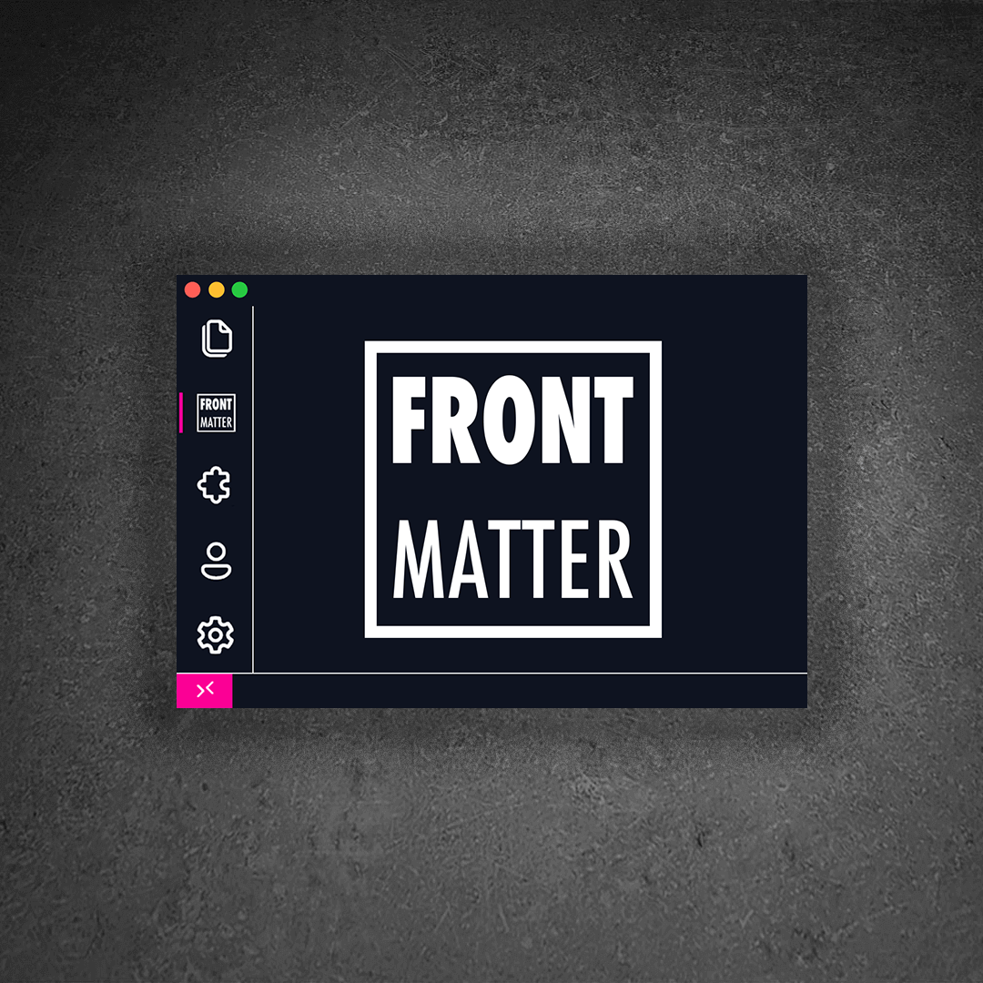 Front Matter White sticker