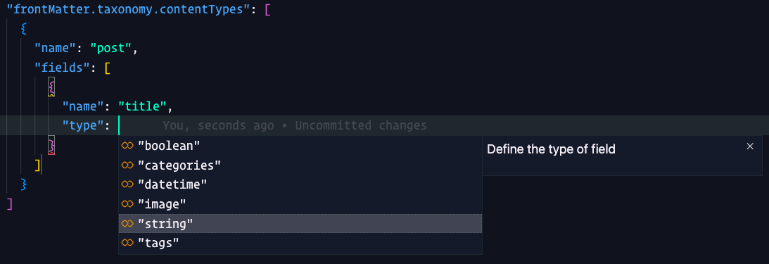 Define your own content types
