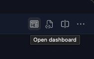 Open the dashboard from editor title