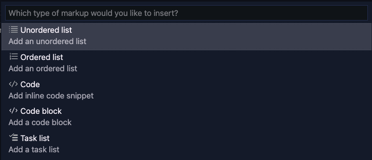 WYSIWYG options
