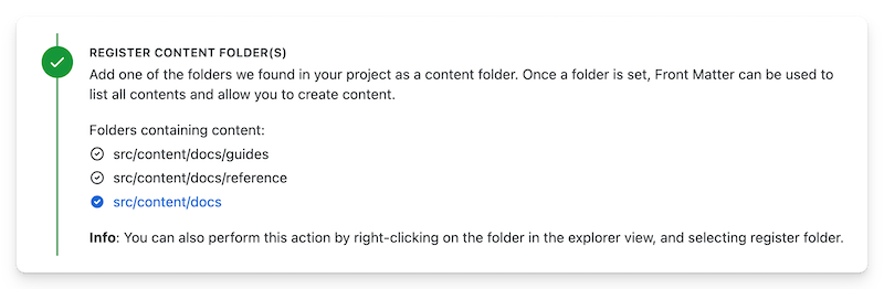 Content folders